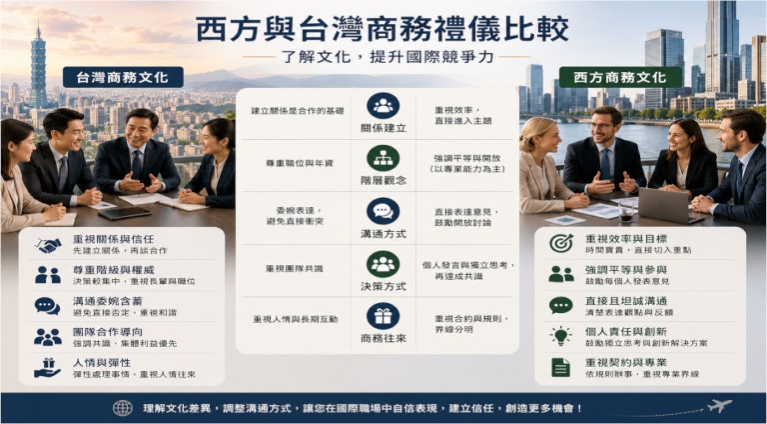 西方與台灣商務禮儀比較